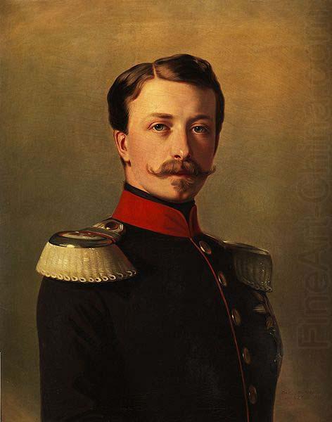 Portrait of Grand Duke Frederick I of Baden. Copy of the Winterhalter painting by R. Grether from 1857, unknow artist
